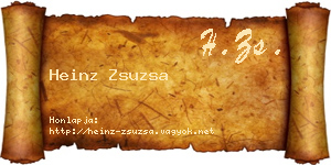 Heinz Zsuzsa névjegykártya
